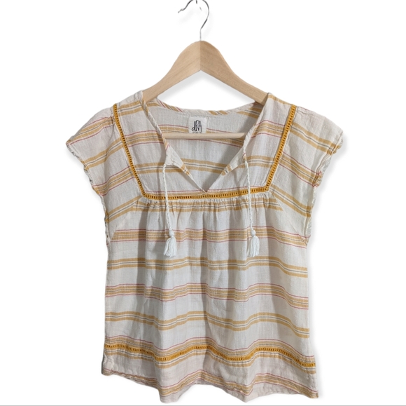 Anthropologie dRA Getty Fringe Boho Top - Picture 1 of 3
